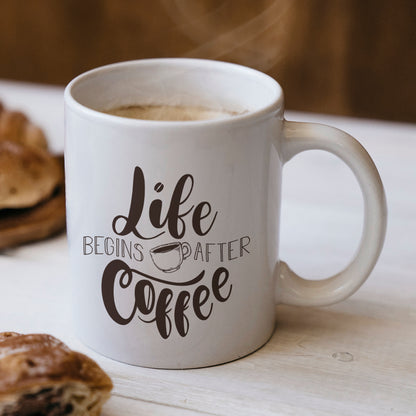 Life Begins After Coffee Mug