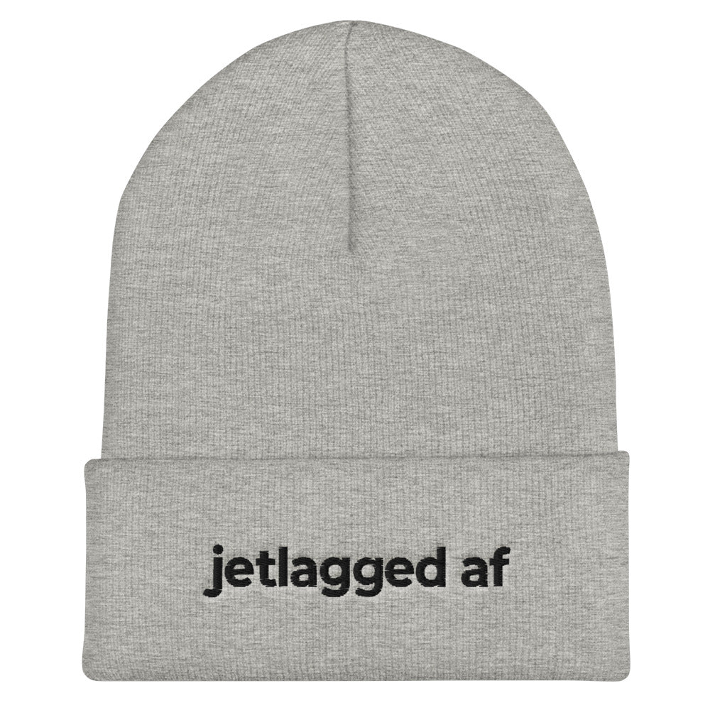 Jetlagged AF Cuffed Beanie