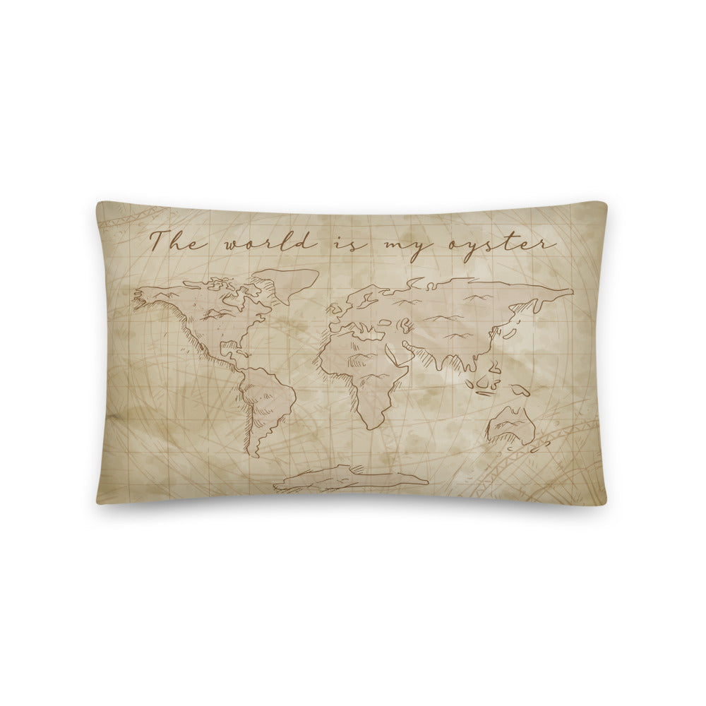 The World Is My Oyster 20 x 12 Pillow